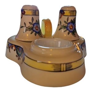Vintage Hand Painted Noritake Condiment Set